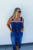 Overall Denim Dress