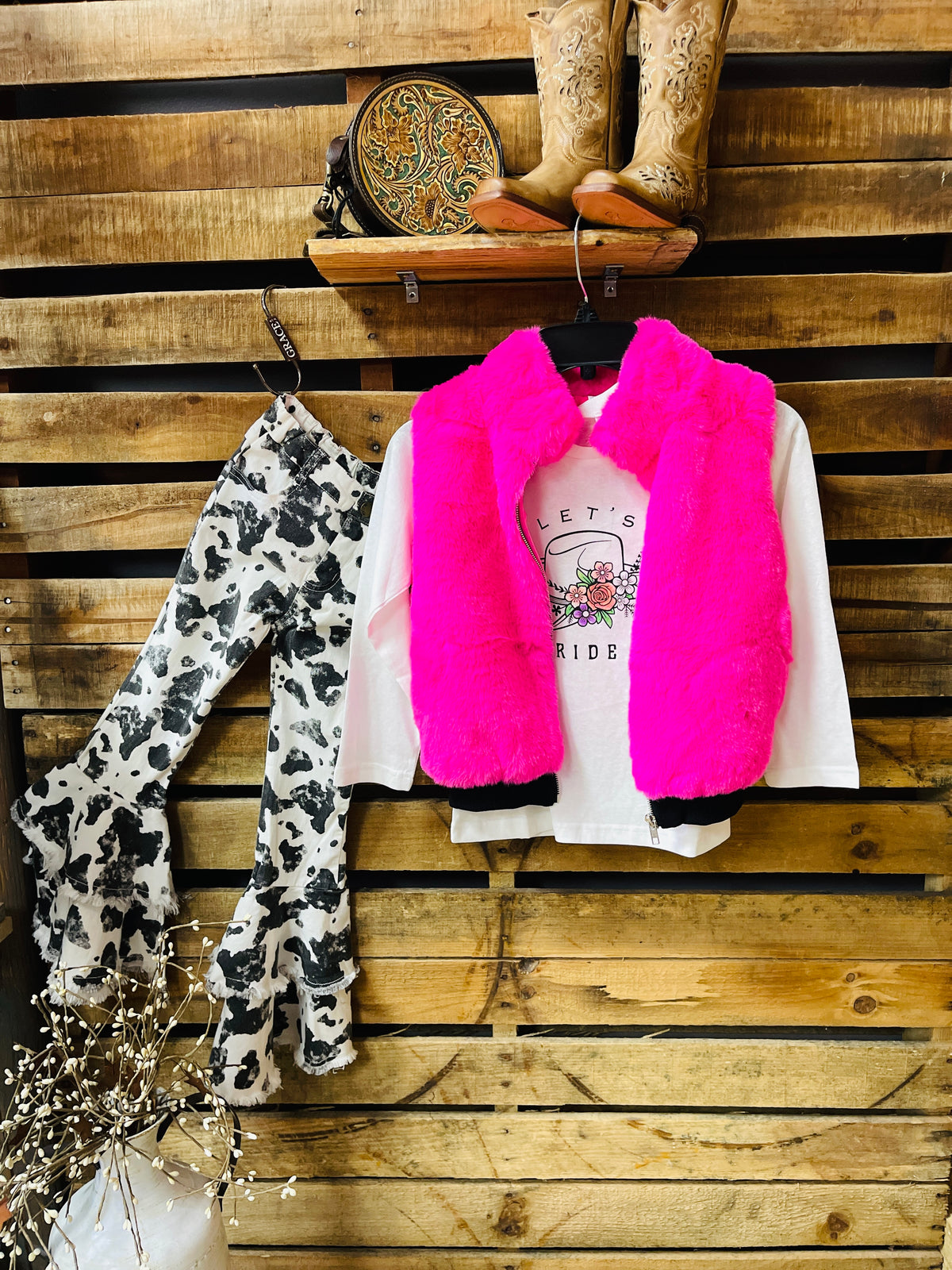 Hot Pink Fur Vest