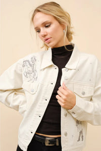 Embroidered Trucker Jacket