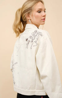 Embroidered Trucker Jacket