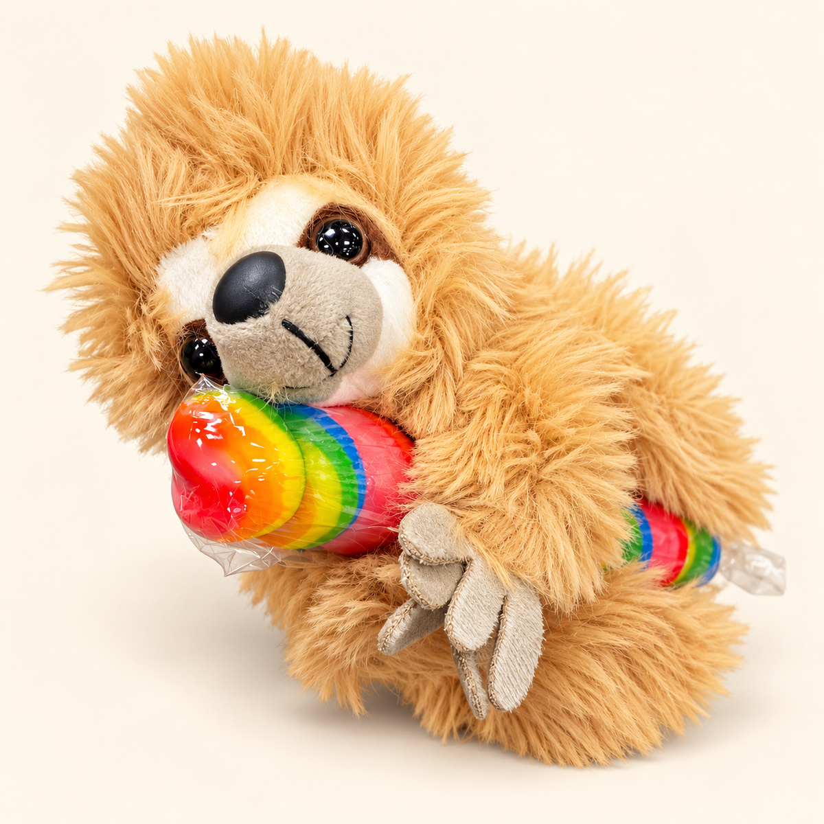 Zoology Loly Plush Animals with Rainbow Lollipop