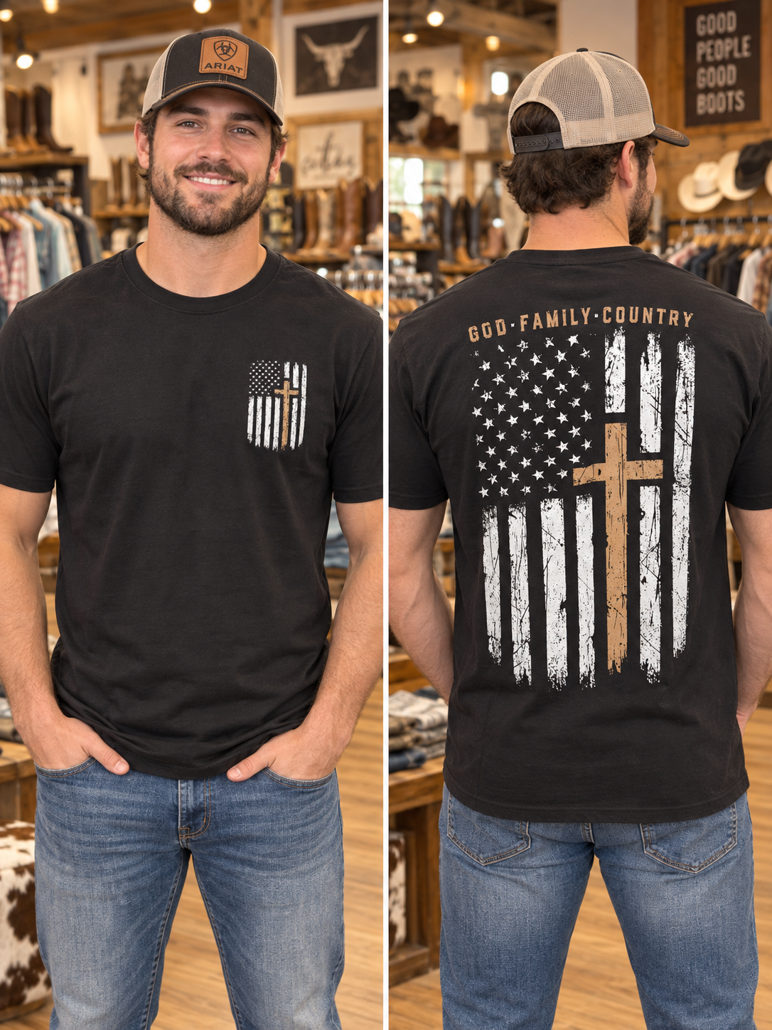 Howitzer God • Family • Country Men’s T-Shirt – Black