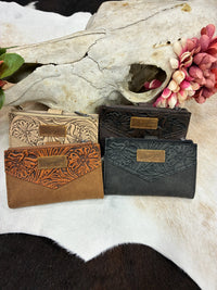 Wrangler Floral Tooled Wallet