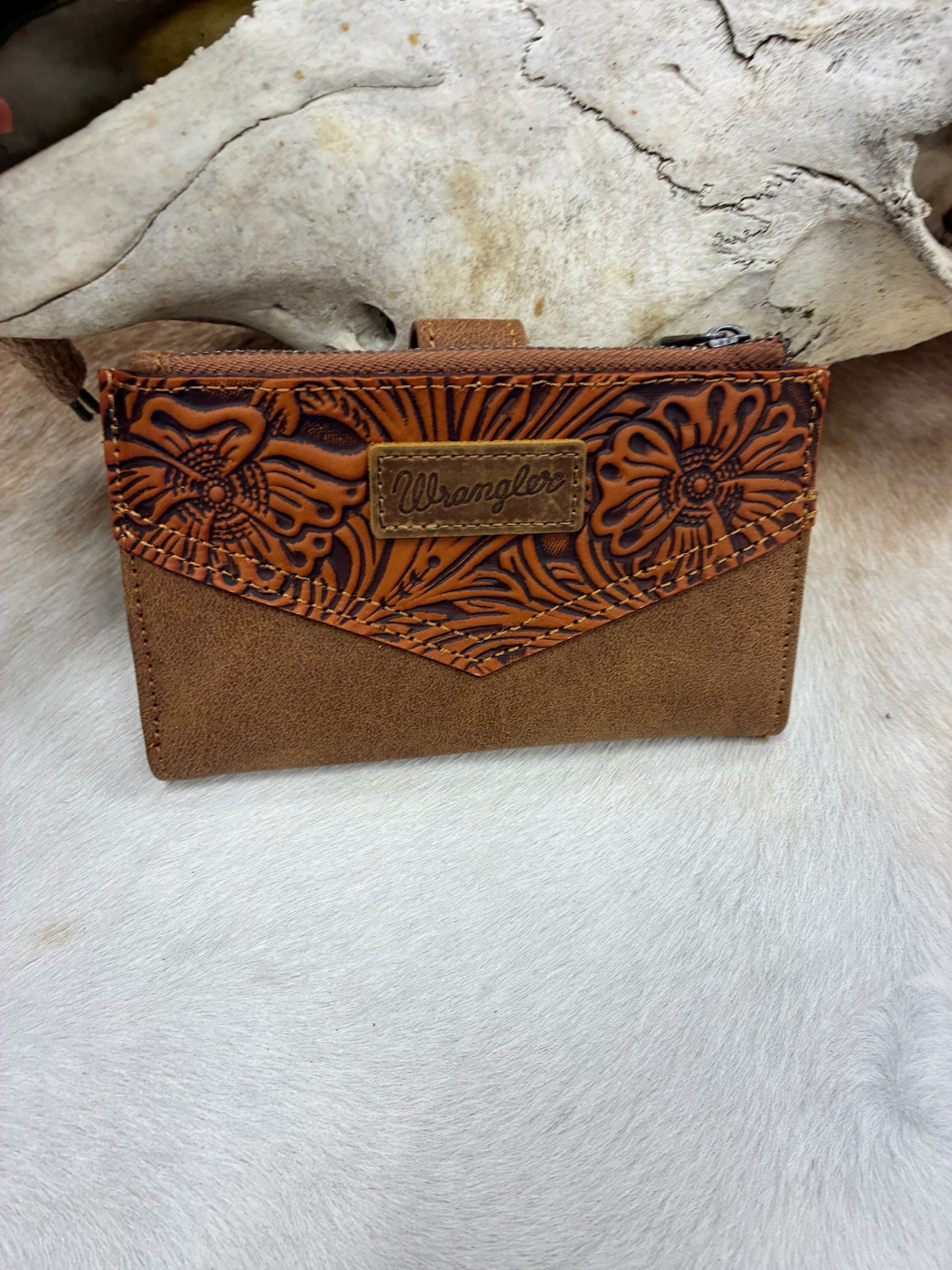 Wrangler Floral Tooled Wallet