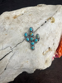Turquoise Cactus Pocket Clip