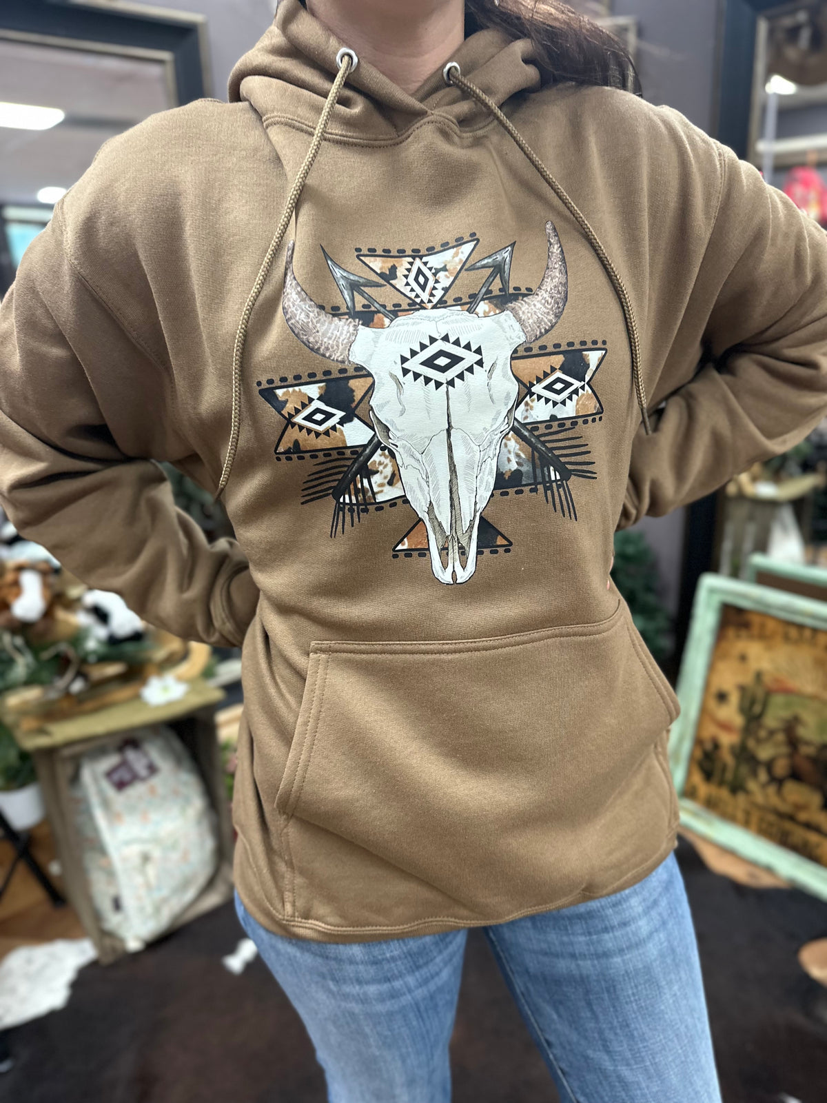 Aztec Longhorn Hoodie