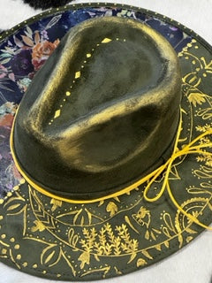 Custom Burned Fedora Hat