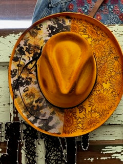 Custom Yellow Sunflower Fedora