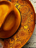 Custom Yellow Sunflower Fedora