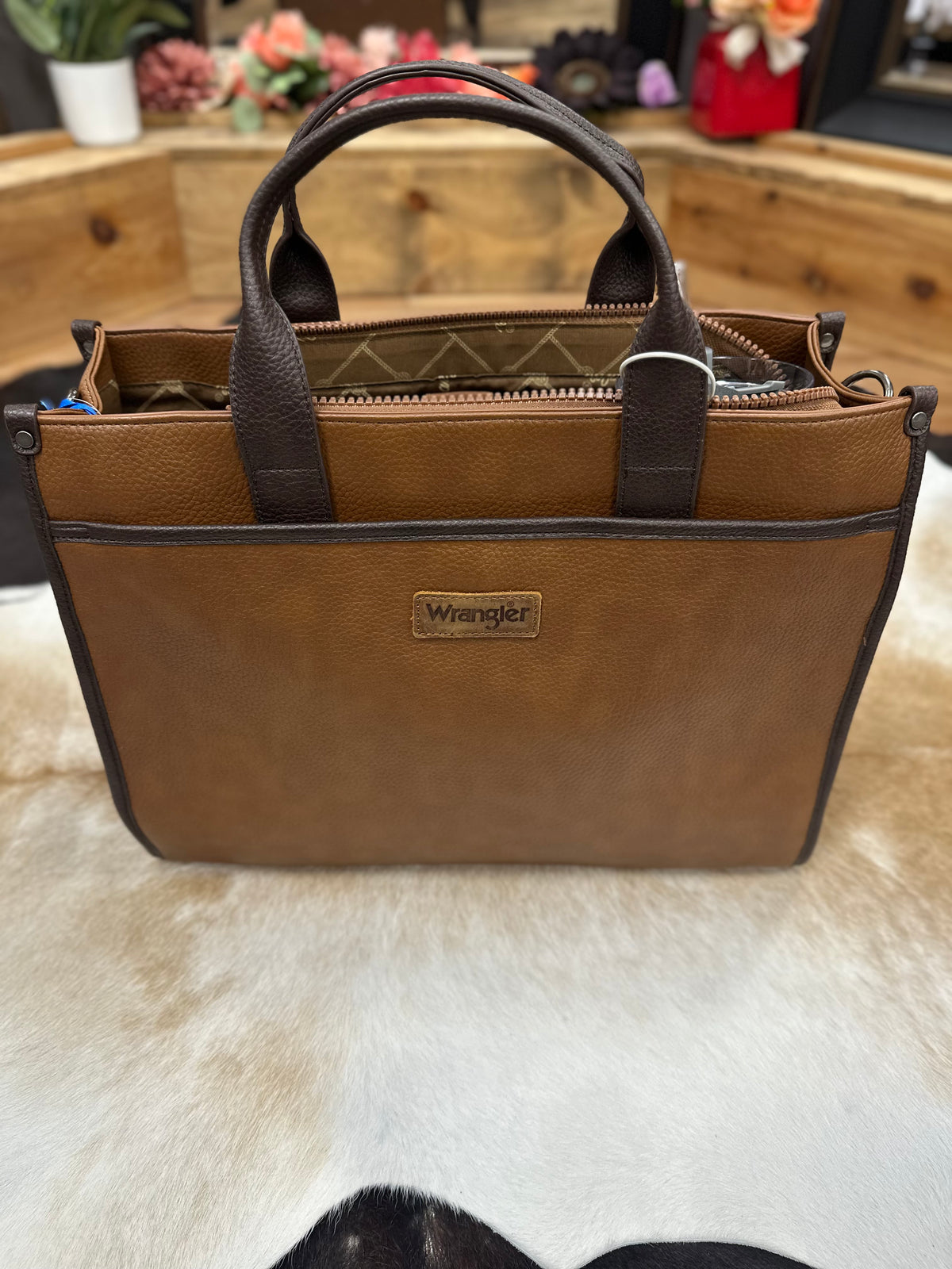 Wrangler Structured Tote with Cup Holders