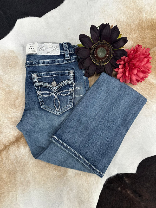 Grace Blue Ribbon Belle Bootcut Jeans