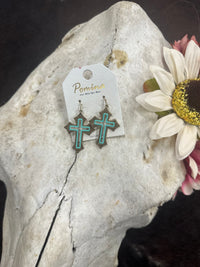 Faithfully Western Cross Earrings