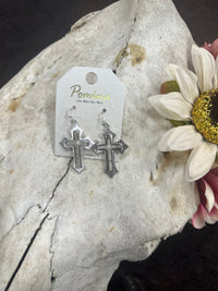 Faithfully Western Cross Earrings
