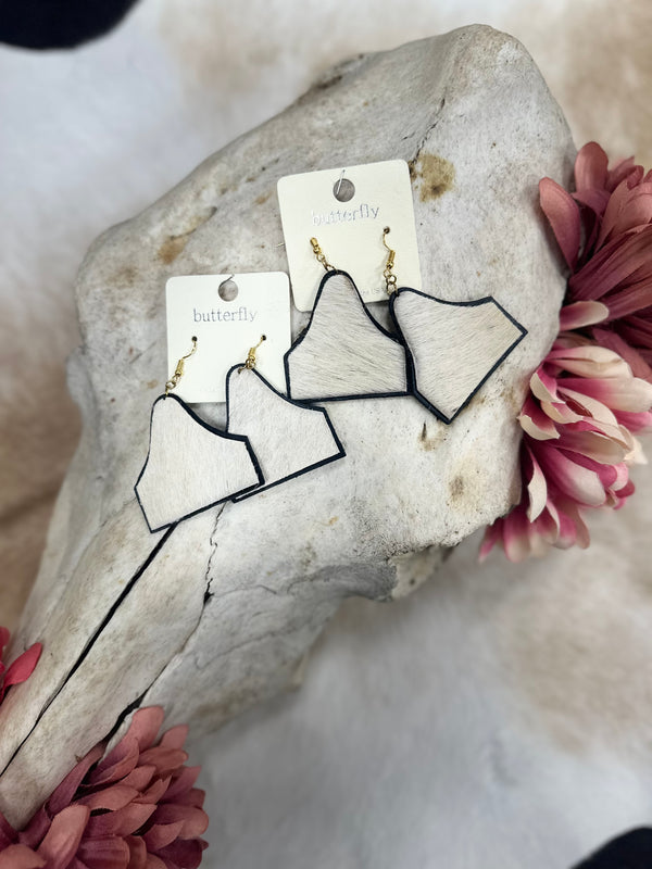 Open Range Cowhide Earrings