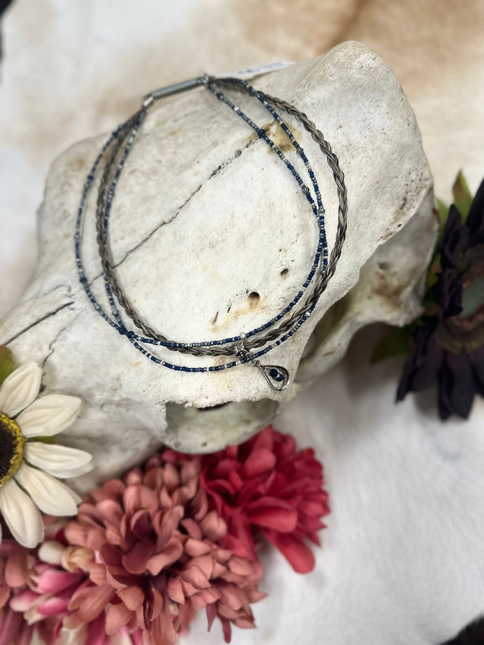 Midnight Prairie Horsehair Necklace