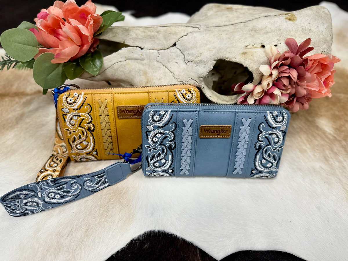 Wrangler Bandana Braided Wristlet Wallet