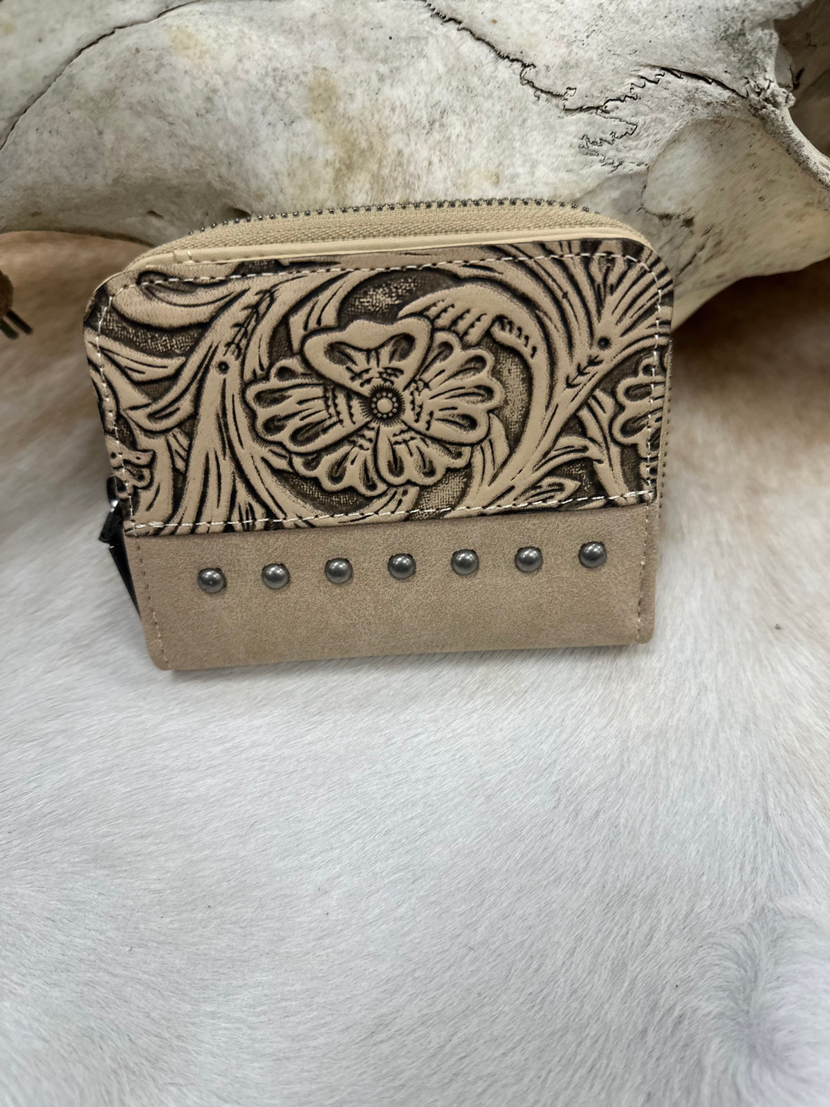Wrangler Tooled Mini Zip Wallet