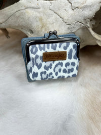 Wrangler Leopard Print Kiss-Lock Mini Wallet