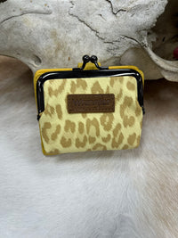 Wrangler Leopard Print Kiss-Lock Mini Wallet