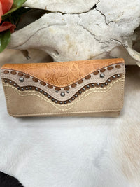 Western Tooled Long Wallet