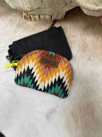 Aztec Mini Zip Coin Purse and Card Holder