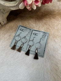 Wild Loop Horsehair Tassel Earrings