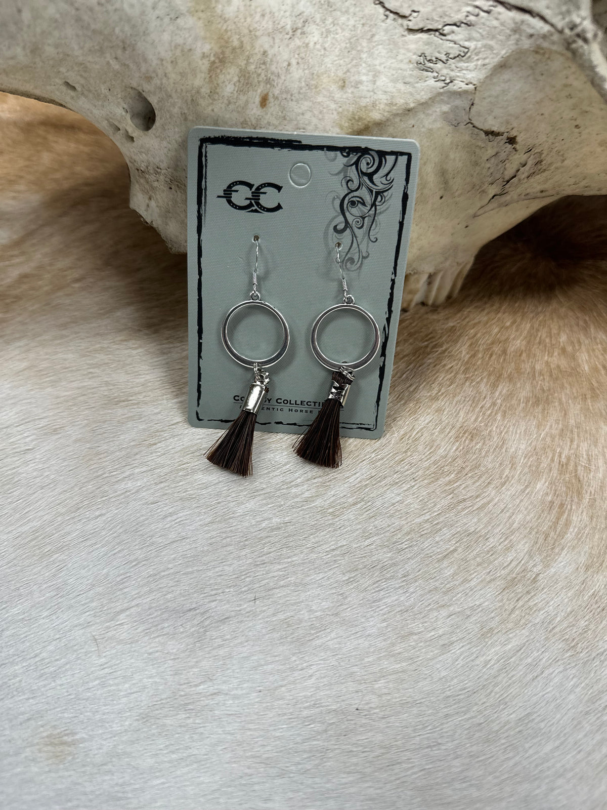 Wild Loop Horsehair Tassel Earrings