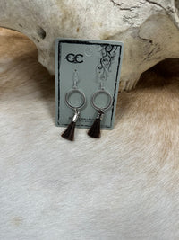 Wild Loop Horsehair Tassel Earrings