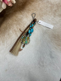 Saddle Charm Western Clip Keychain