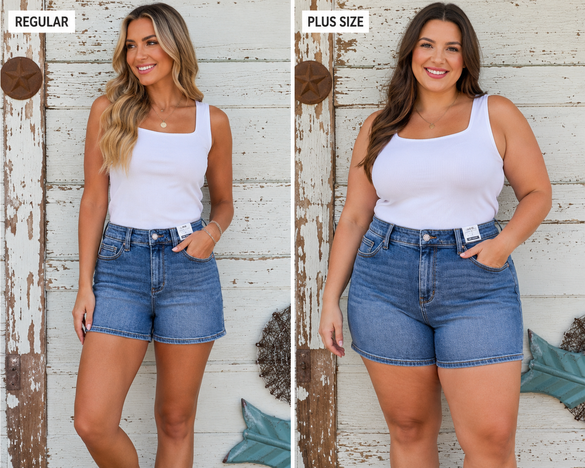 Judy Blue Mid-Length Dad Shorts