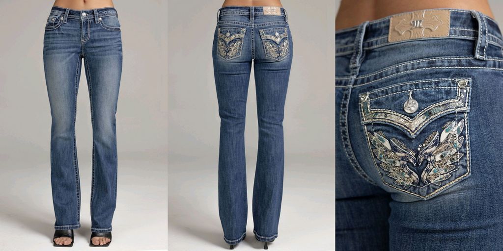 Miss Me “Crystal Feathers” Bootcut