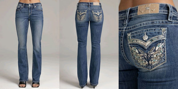 Miss Me “Crystal Feathers” Bootcut
