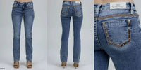 Miss Me Mid-Rise Straight Leg Jeans – Embellished Pocket | 33” Inseam