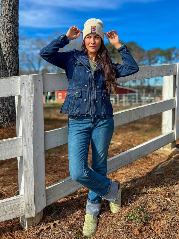 Montana Co. Ladies' Denim Utility Jacket with Hood