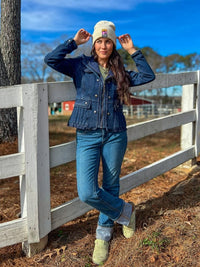 Montana Co. Ladies' Denim Utility Jacket with Hood