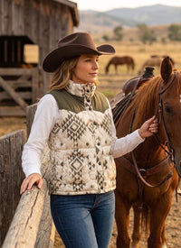 Montana Co. High Plains Southwestern Quilted Vest