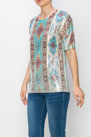 Aztec Print Top