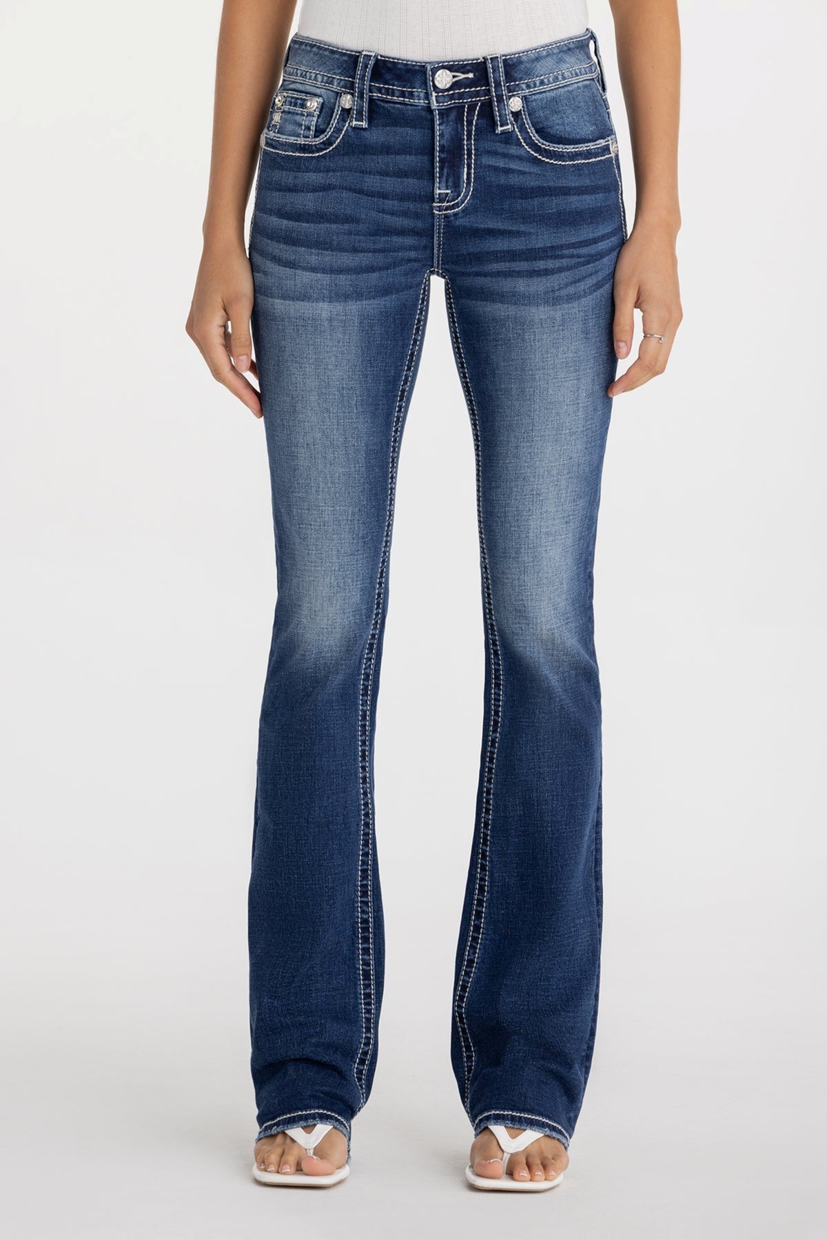 Miss Me Star Spangled Bootcut
