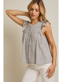 Button up Ruffle Top
