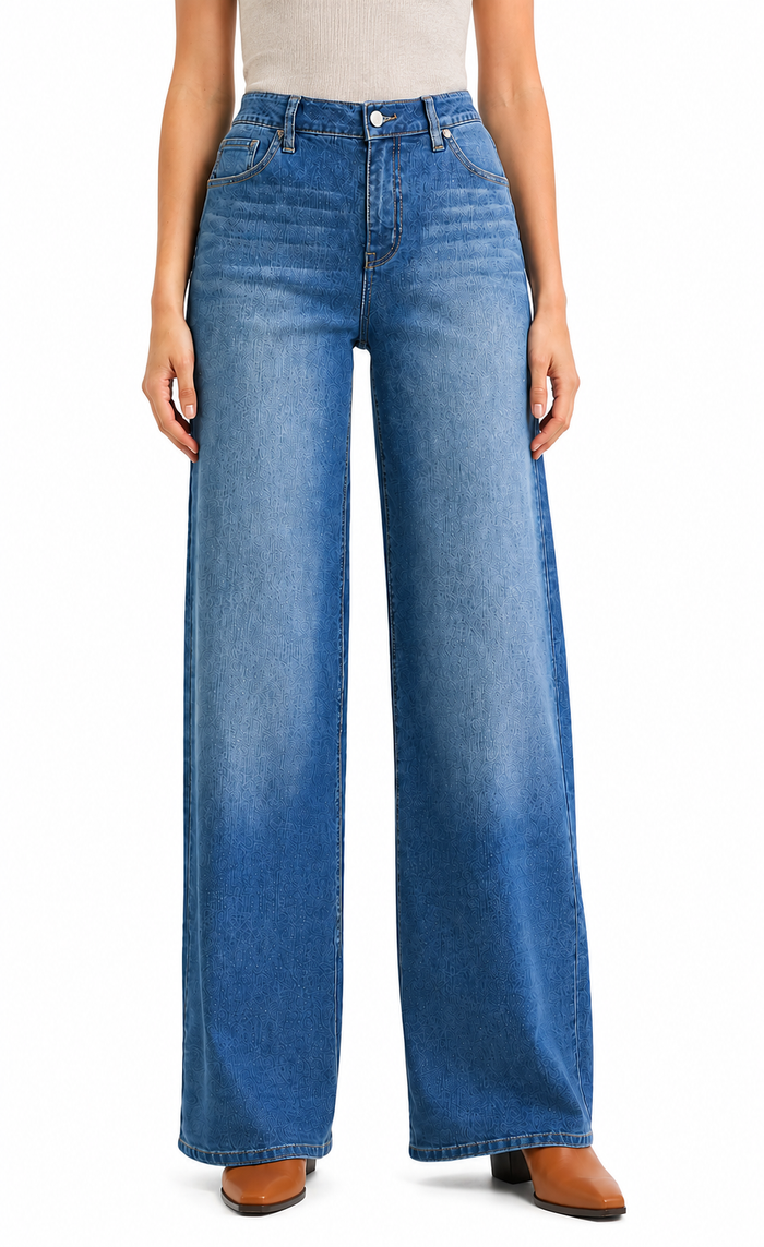 1822 Denim Slim Wide Leg Jeans – Adjustable Cuff | 35” Inseam