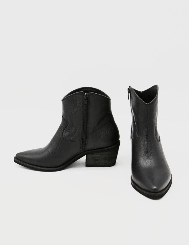 Stivali Penelope western cowboy convertible boots black leather