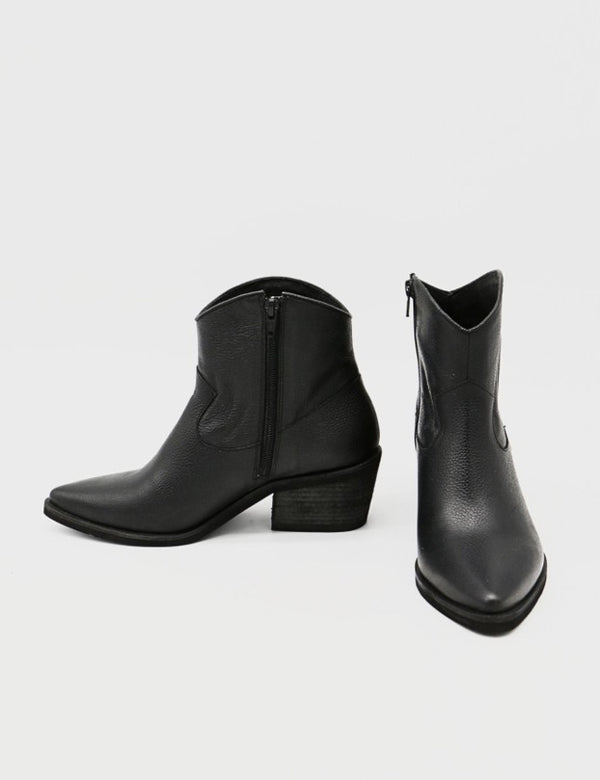 Stivali Penelope western cowboy convertible boots black leather