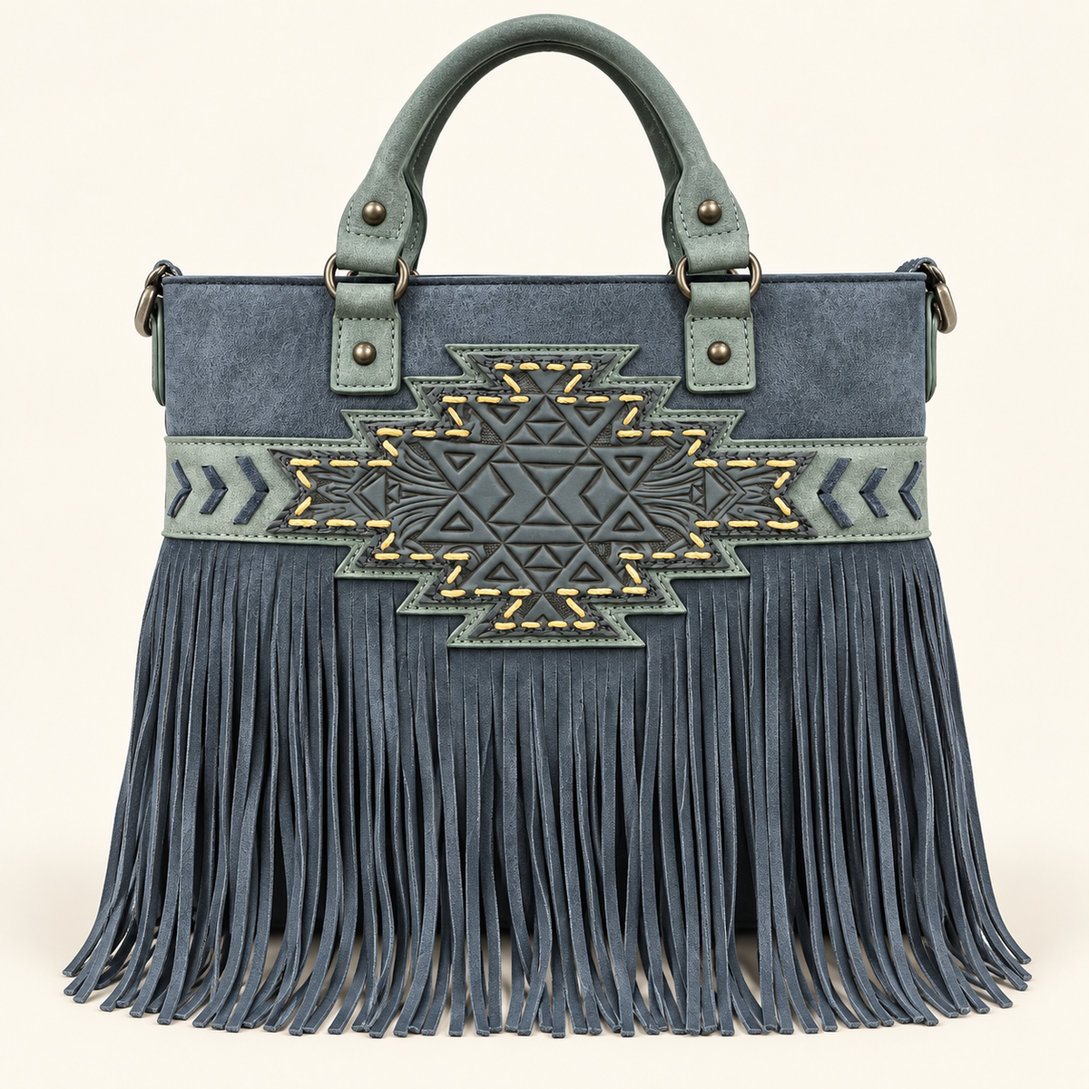 Navy Blue Conceal Carry Purse with Fringel 