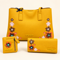 Wrangler Floral Collection | Black & Mustard Tote