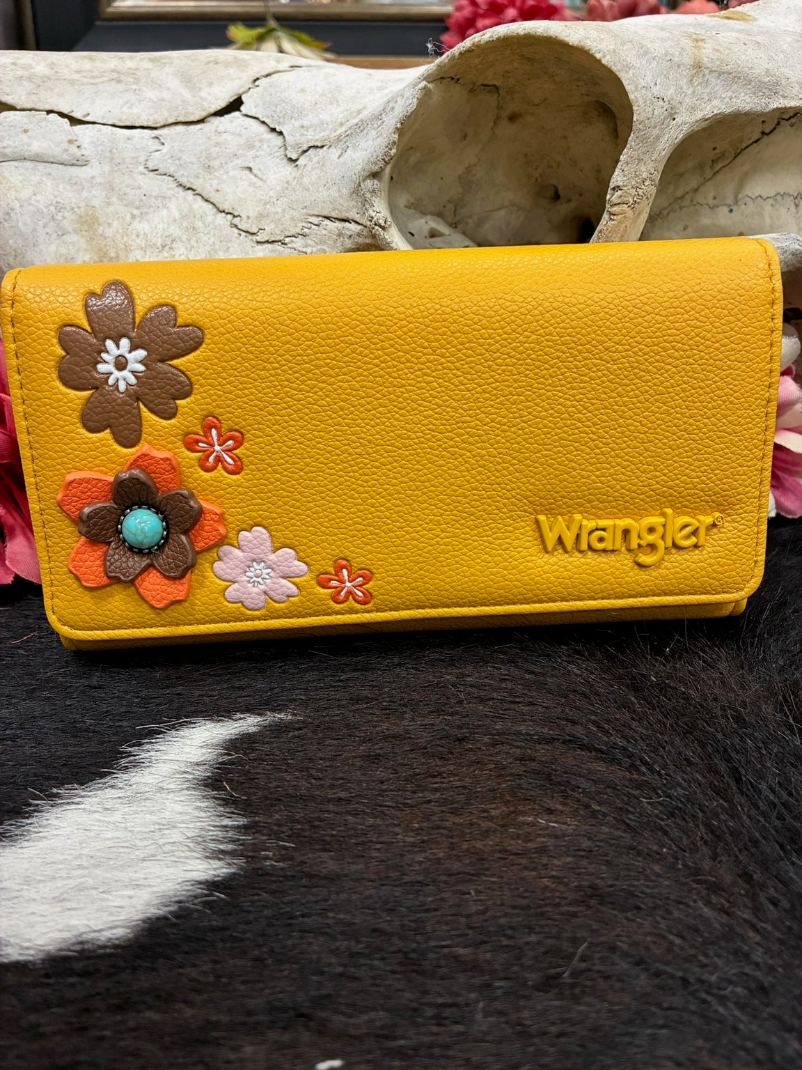 Wrangler Floral Wallet | Black or Mustard Yellow