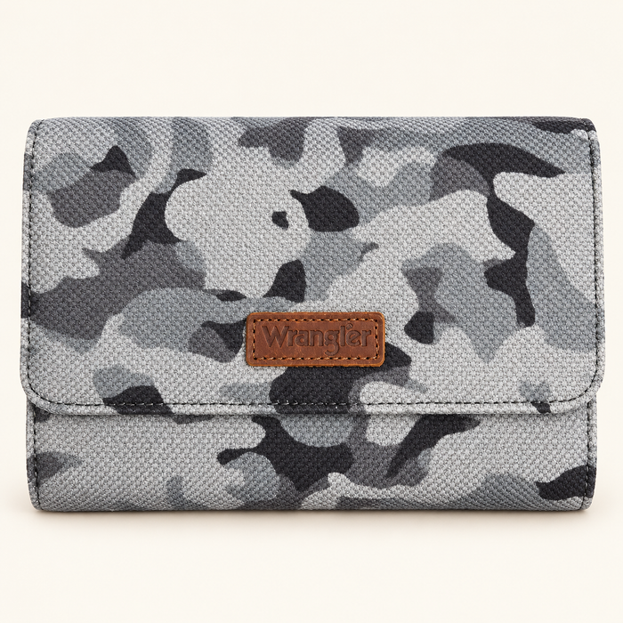 Wrangler Camo Flap Crossbody Purse