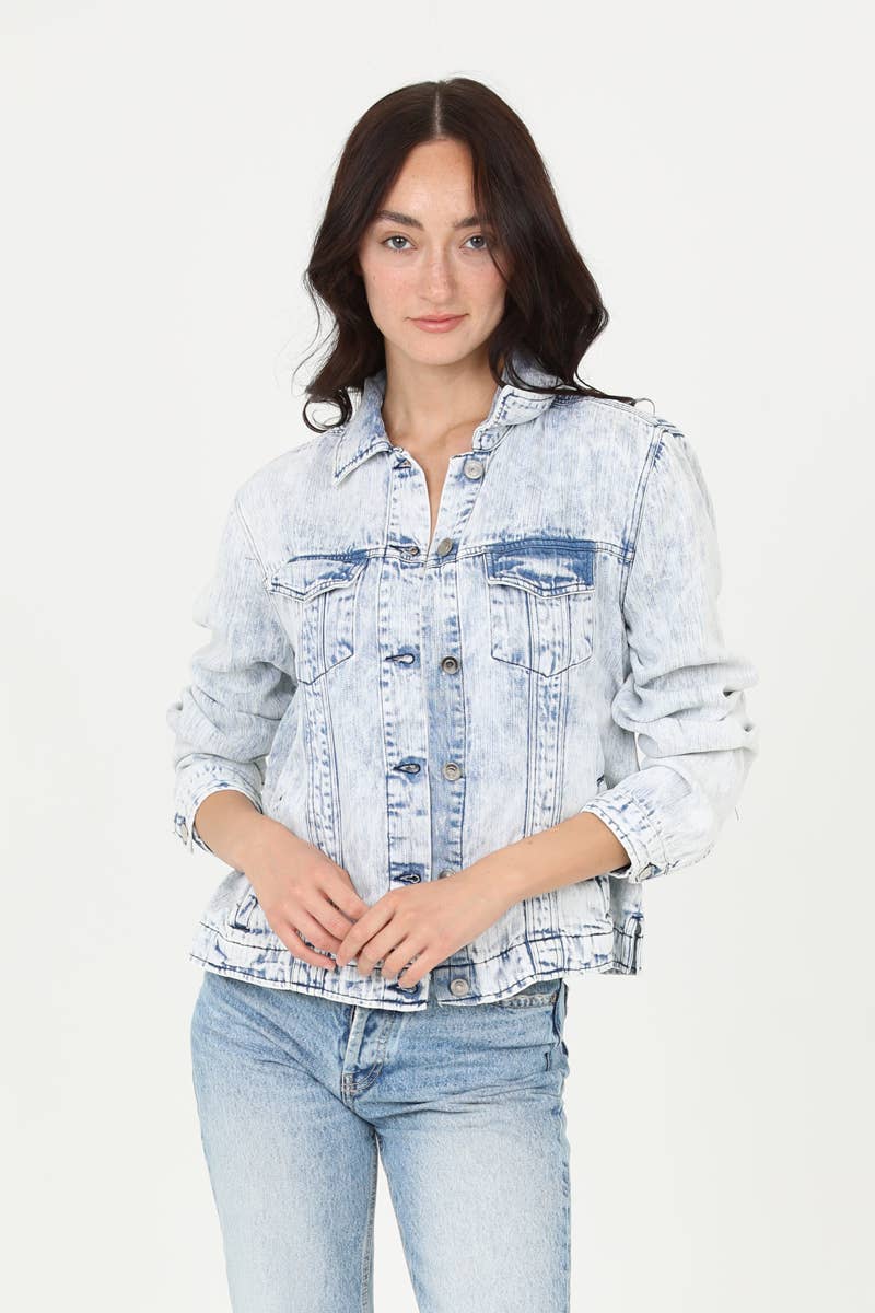 Angie ACID WASH TENCEL JACKET