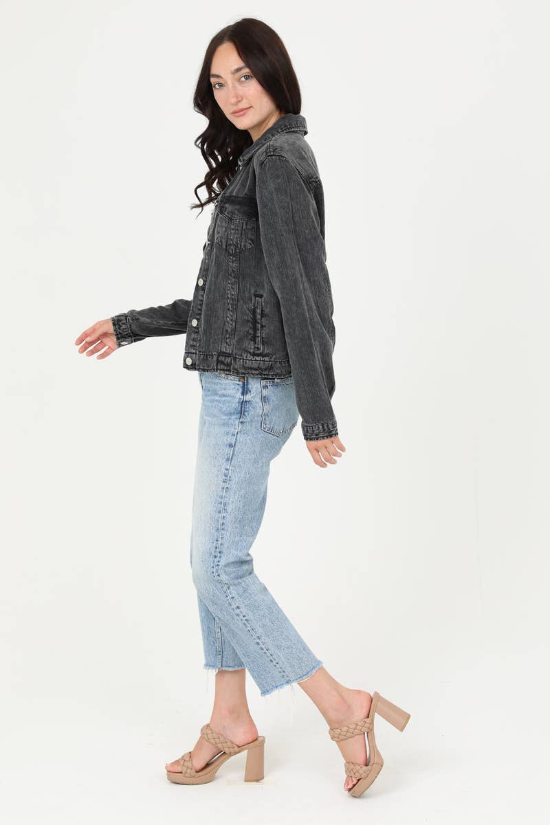 Angie ACID WASH TENCEL JACKET