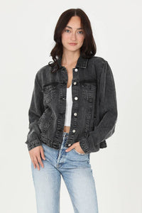 Angie ACID WASH TENCEL JACKET