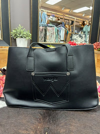 Wrangler Floral Collection | Black & Mustard Tote